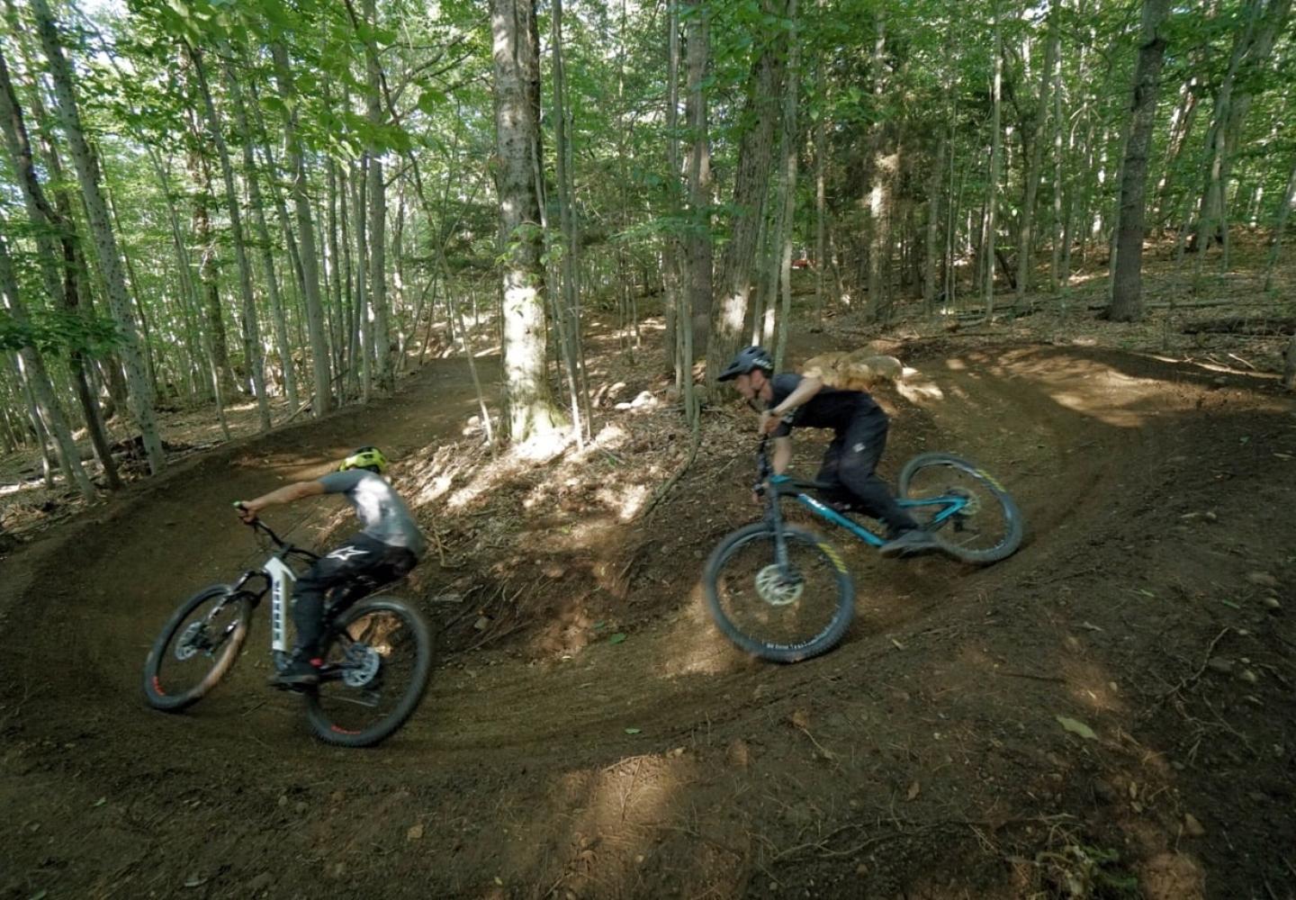 McCauley Mountain mountain biking trails.