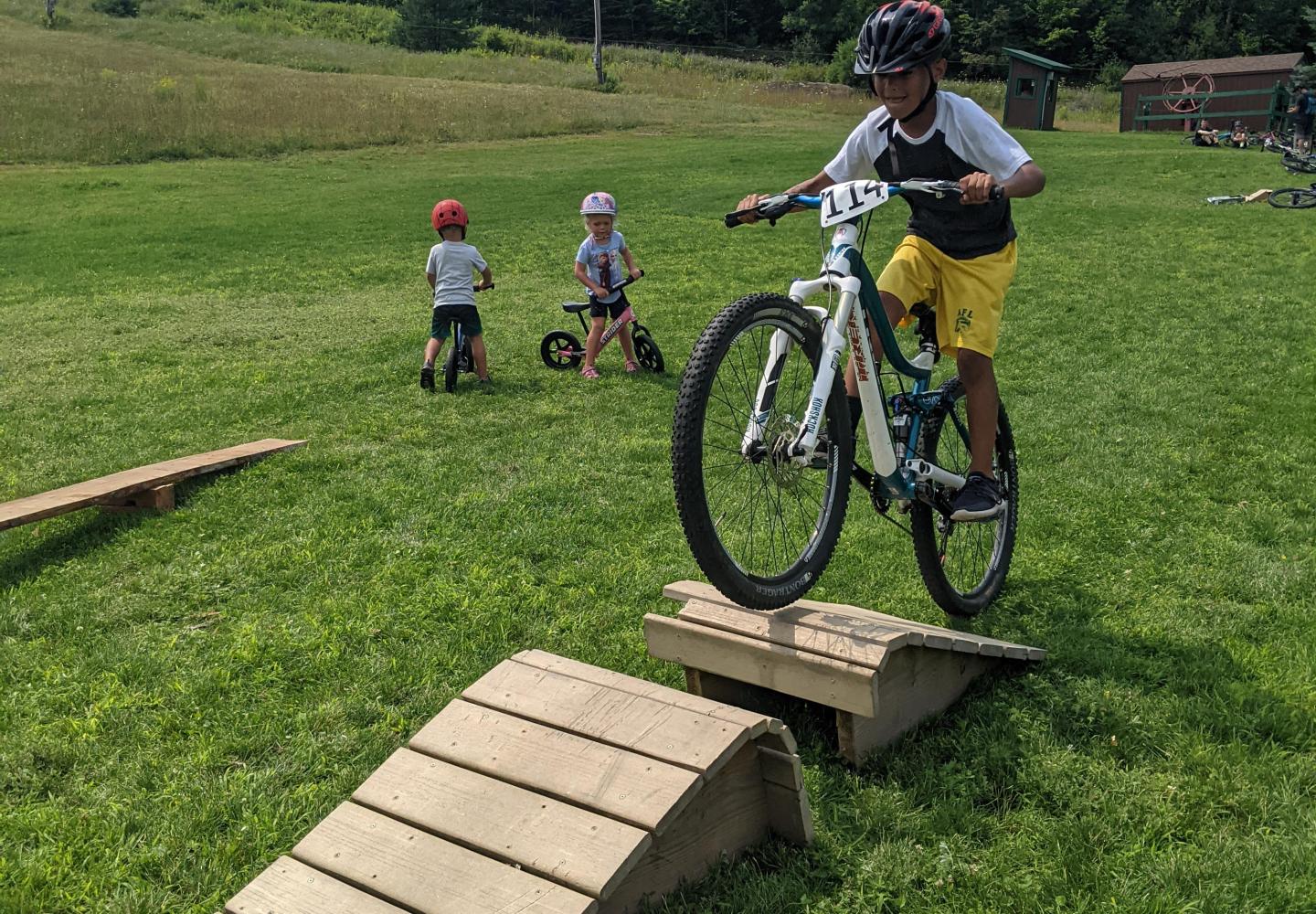 Skills course at Pisgah Pedalfest.