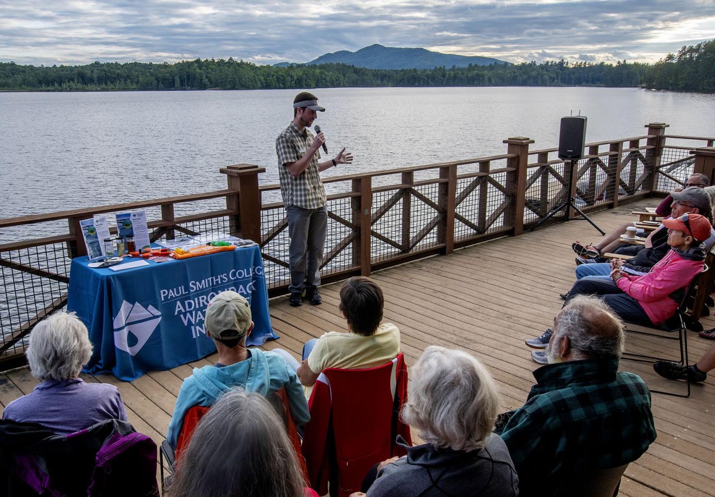 Quite a setting for an educational talk about Adirondack water quality.