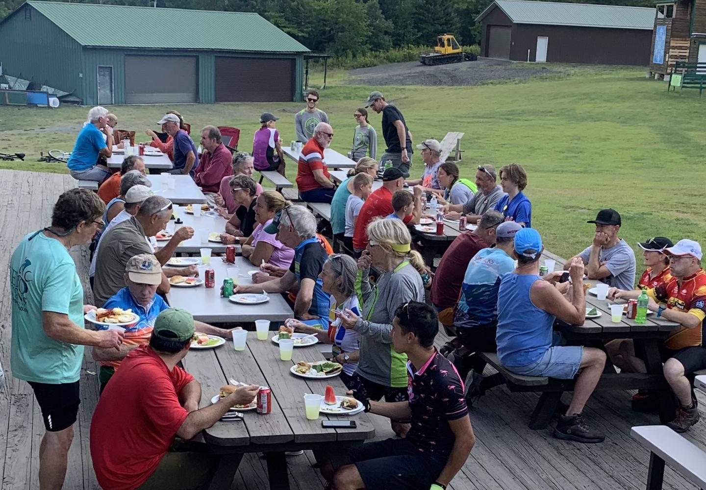 Happy riders at the post ride deck party.