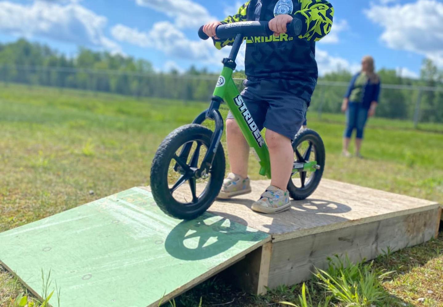 Future Pat Stratton Rider at the annual bike rodeo.