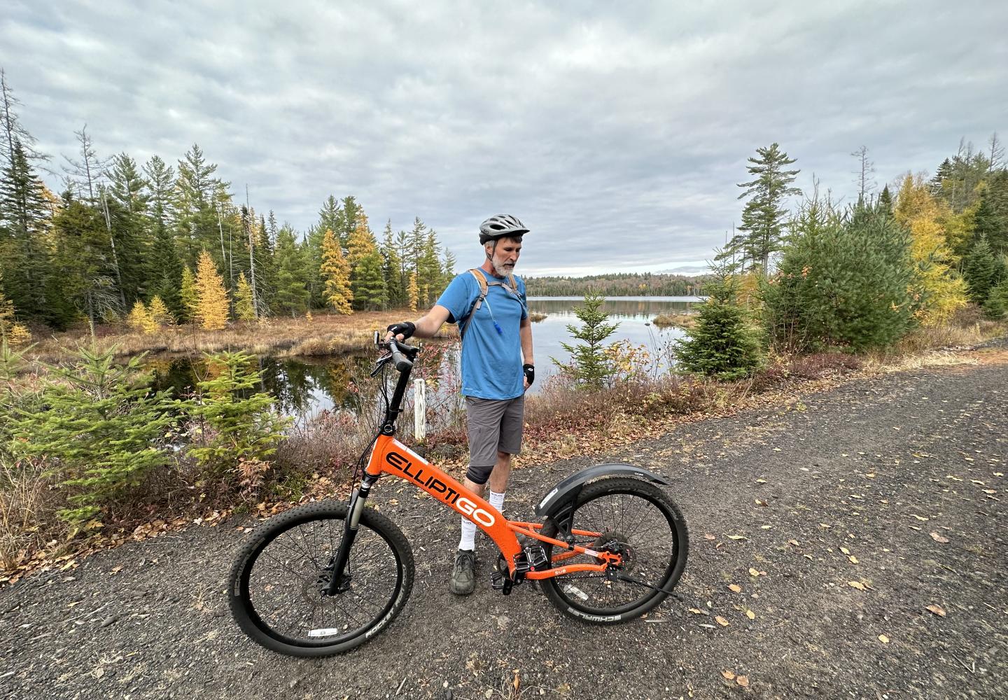 As long as you have the right tires, anything will be rideable on the Adirondack Rail Trail. 