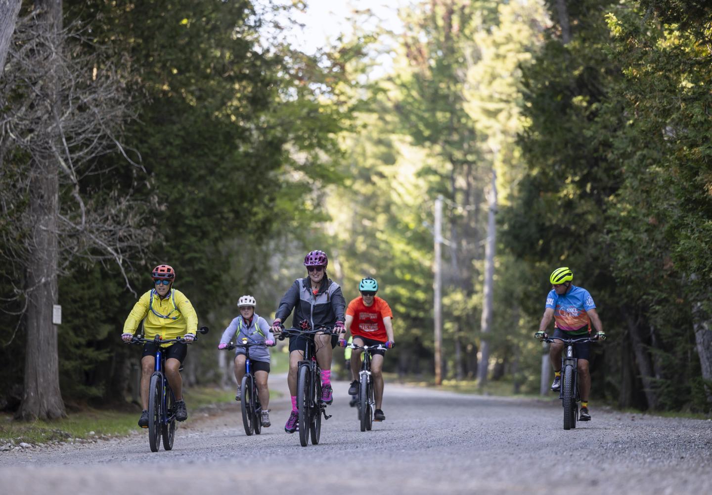 Riders roll from Paradox Brewery toward Boreas Ponds.