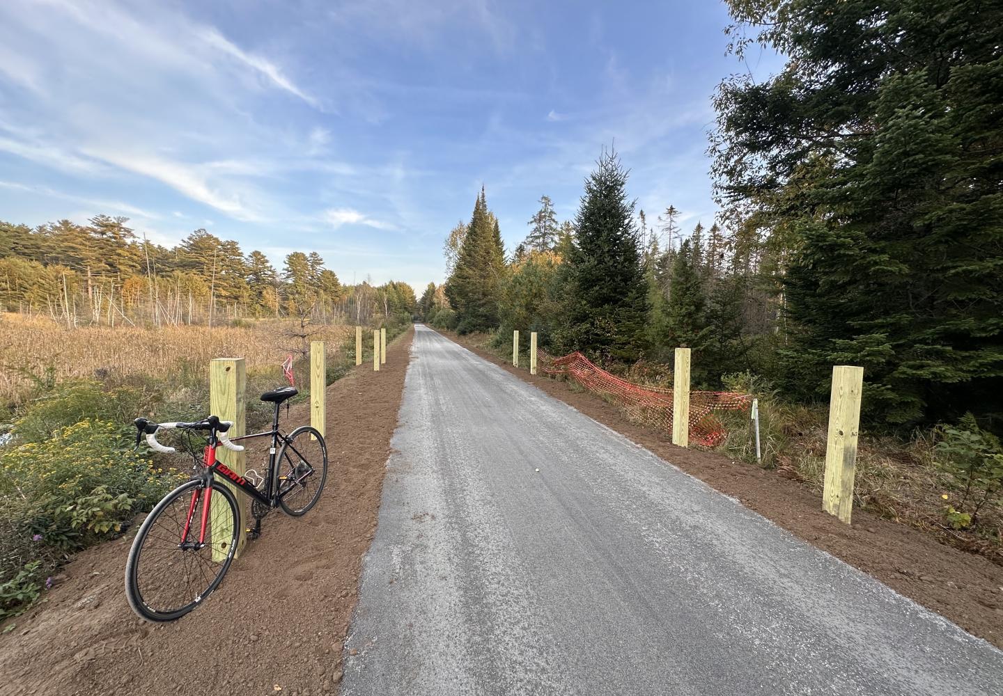 The first section of the Adirondack Rail Trail linking Lake Placid to Saranac Lake is nearly complete.