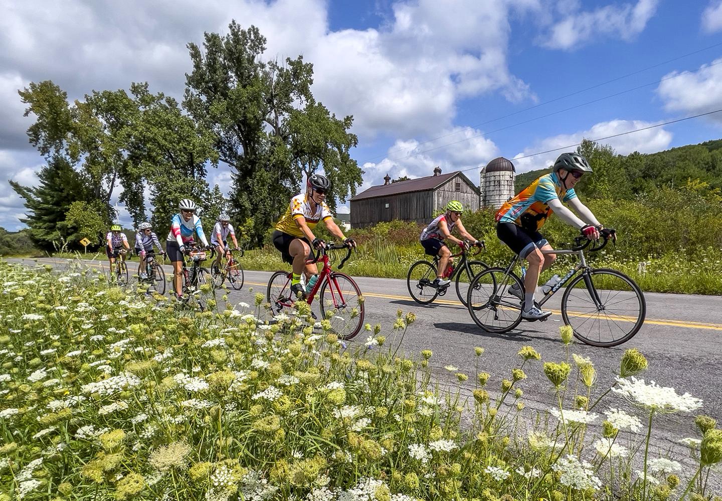 Members of the Mohawk Hudson Cycling Club out for one of their 300 annual rides.