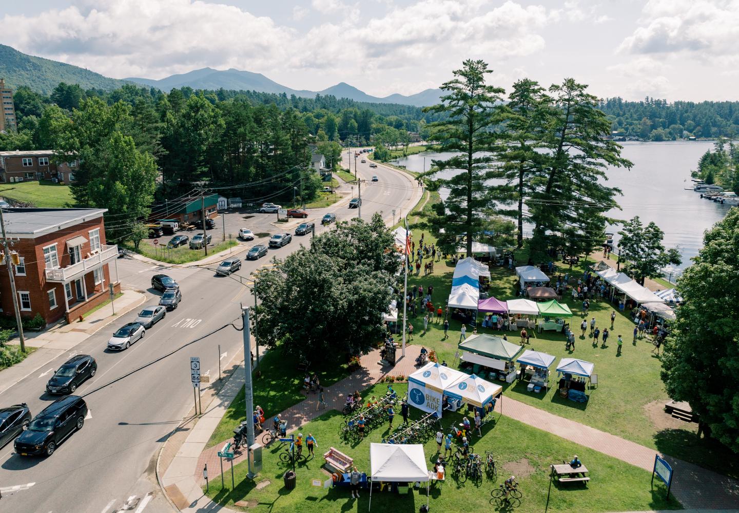 A visit to the famous Saranac Lake farmers market, where we have a rest stop. 