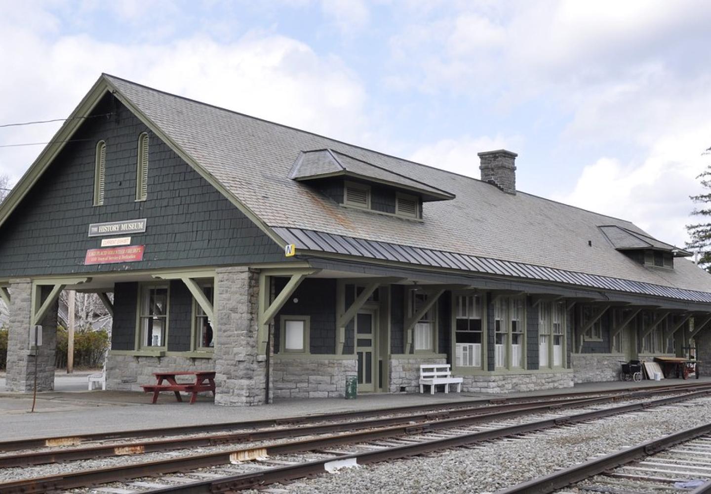 The Lake Placid Depot marks the northern end of the Adirondack Rail Trail.