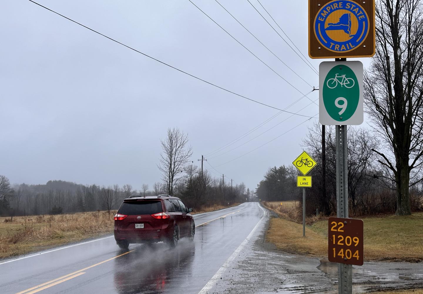 Route 22’s narrow shoulders provide little room for cyclists.