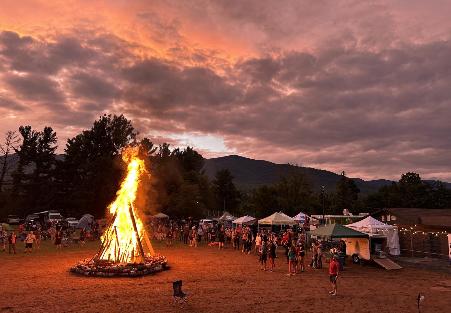 Yes, the Saturday night bonfire at Wilmington Bike Fest is like this because it is this..