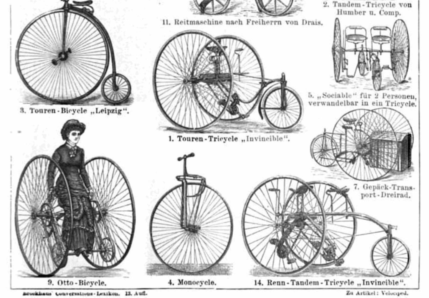 Antique bicycles