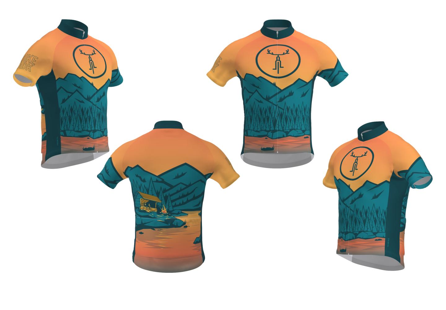 High visibility bicycling jerseys by Bike Adirondacks