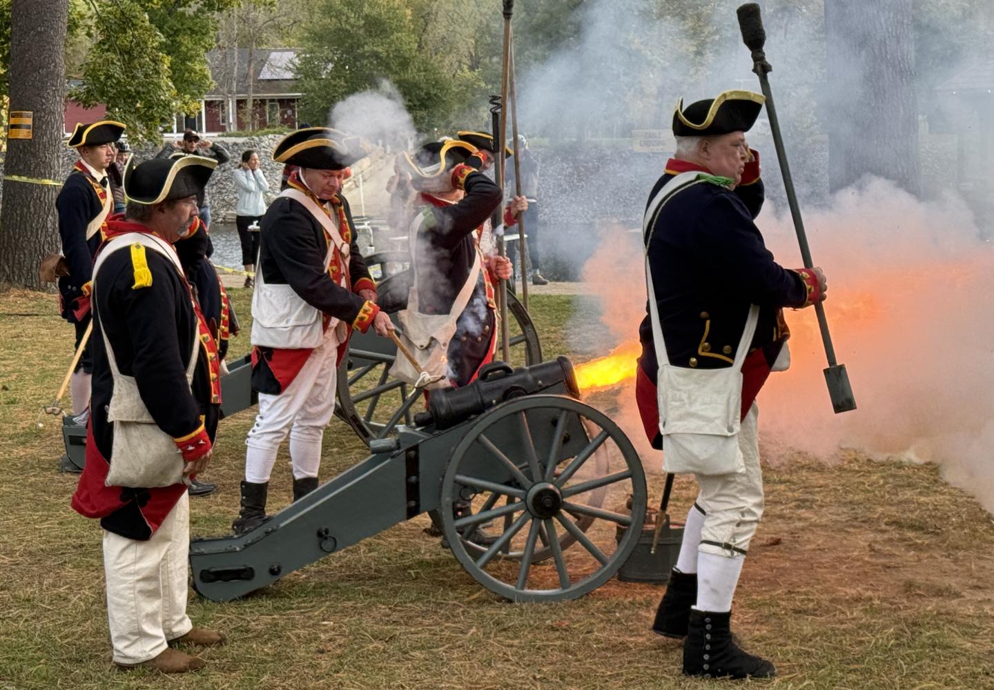 War re-enactors on the annual Saratoga Foliage Ride.