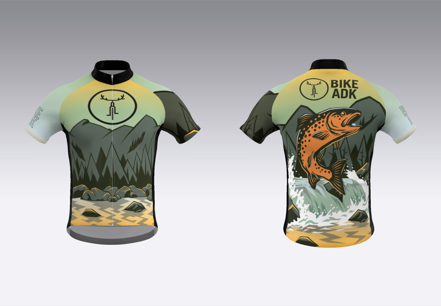 Bike Adirondacks limited edition bicycling jerseys.