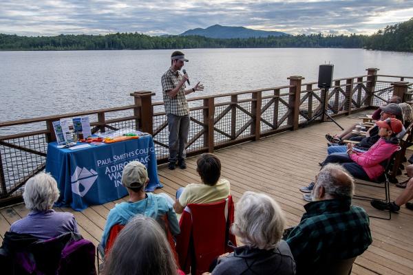 Quite a setting for an educational talk about Adirondack water quality.