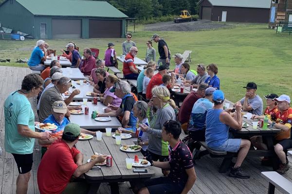 Happy riders at the post ride deck party.