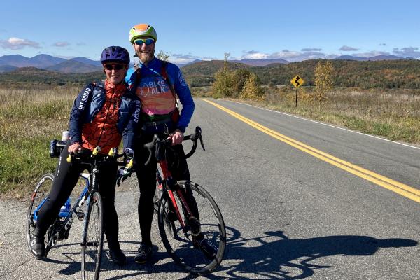Riding bikes with friends is fun.
