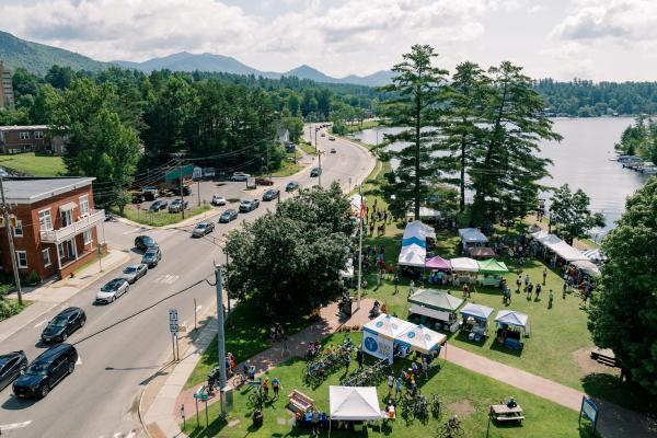 A visit to the famous Saranac Lake farmers market, where we have a rest stop. 