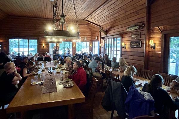 The dining experience at Great Camp Sagamore.