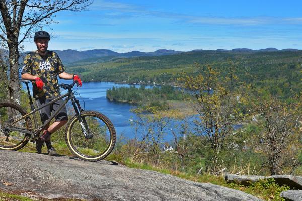 The Hub in Brant Lake is home to a cafe, bike shop and bike park.
