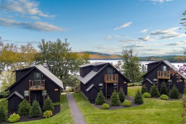 A view of the chalets at the Lodge at Schroon Lake