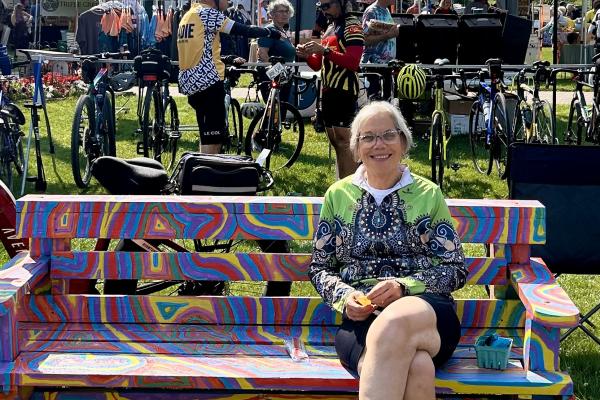 A bit of whimsy and relaxation at the Saranac Lake Farmers Market.