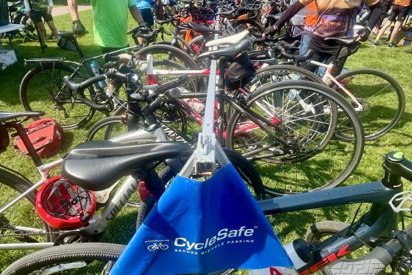 CycleSafe bicycle racks keeping everything organized.