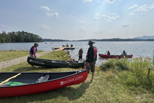 Time for a guided paddle on Lower St. Regis Lake.